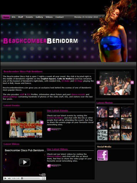 Website Design Beachcomber<br />Benidorm